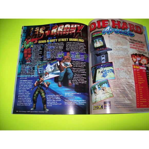 Sega Strategy Magazine Retro Video Arcade Games Virtua Fighter Daytona Die Hard - Picture 7 of 9
